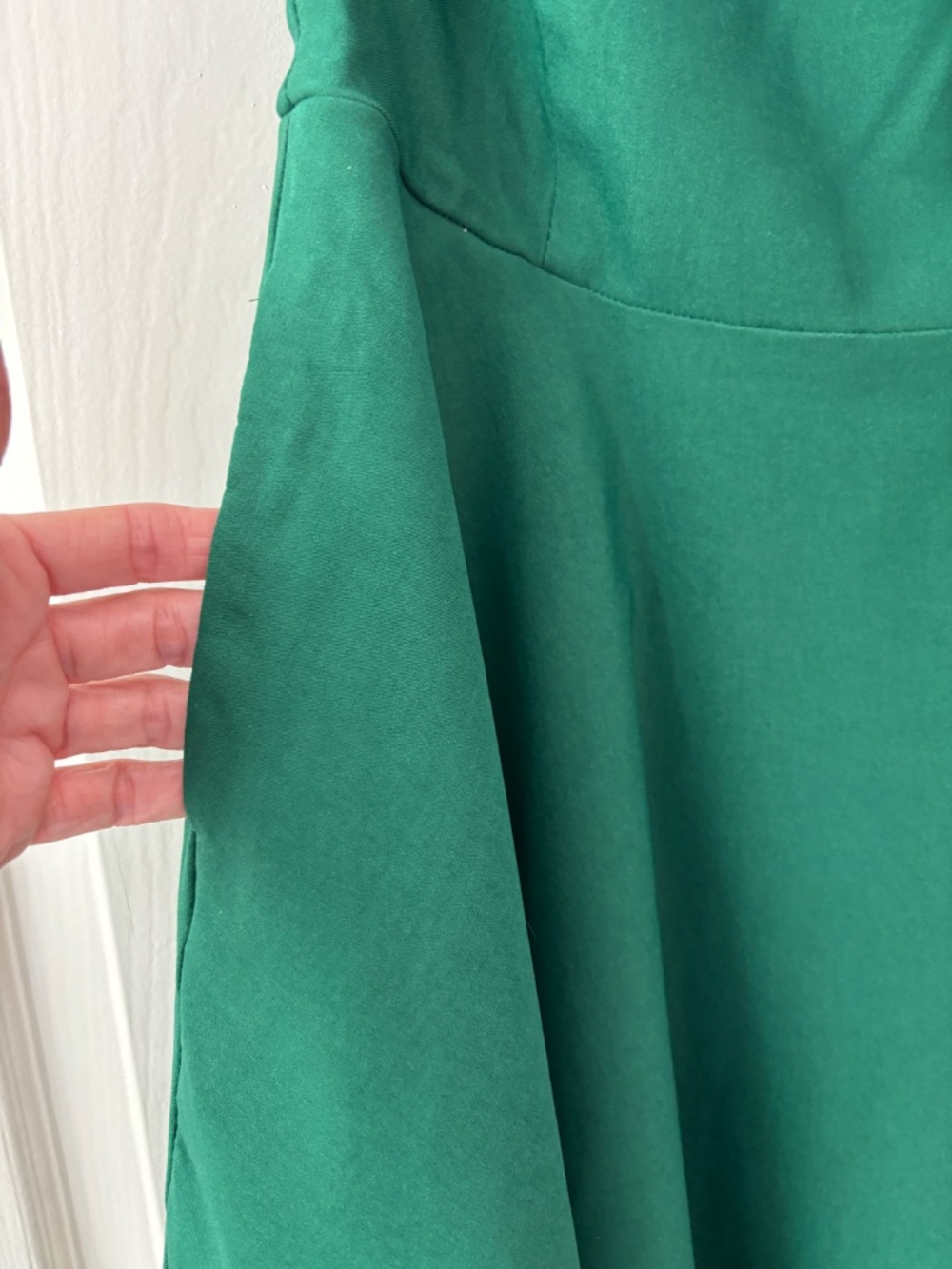 Unique Vintage Halter Swing Dress - Emerald Green Size L - Picture 9 of 13